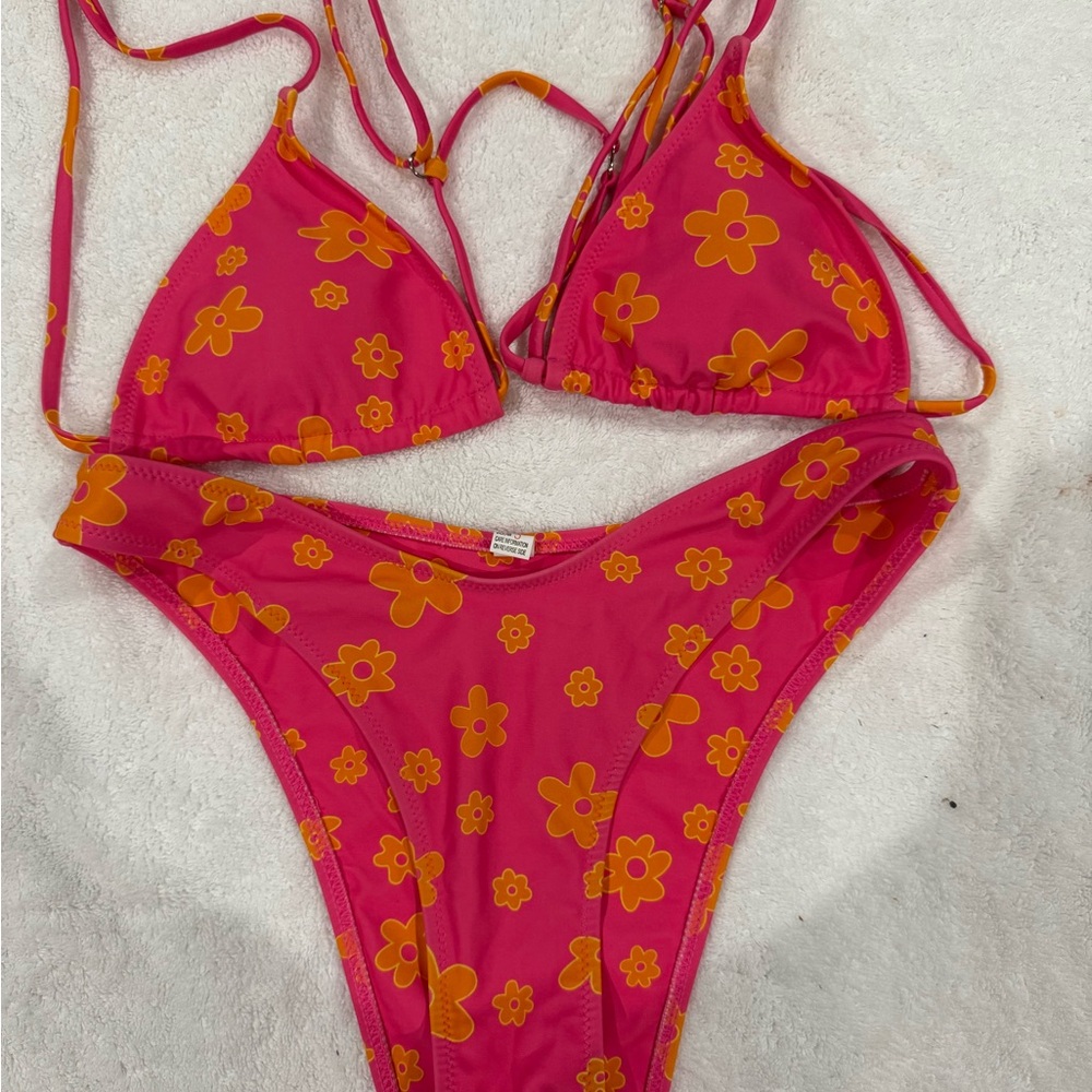 Pink Floral Bikini Set